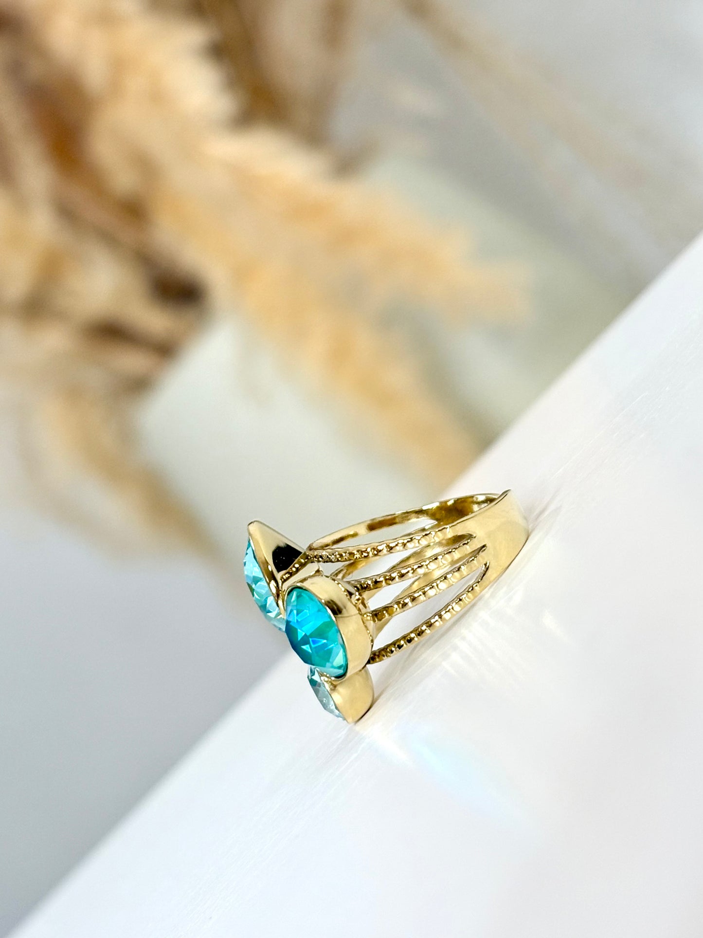 Bague TURQUOISE  (cristaux Swarovski®)